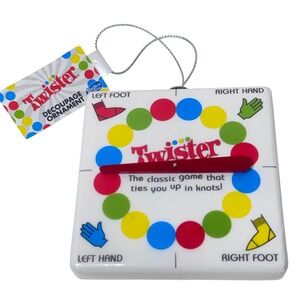 Hasbro Twister Christmas Ornament Game Spinner Board New Tags Holiday Kitch Gift